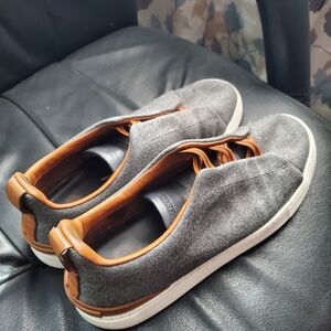 ZEGNA grey Mélgne Wool Triple Stitch